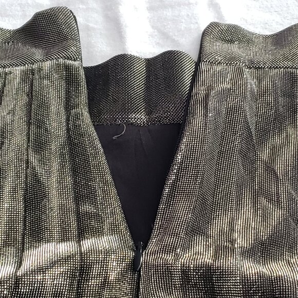 Gold Pleated Star Shine Midi Skirt [Lulu’s] [Size M] - Picture 5 of 5